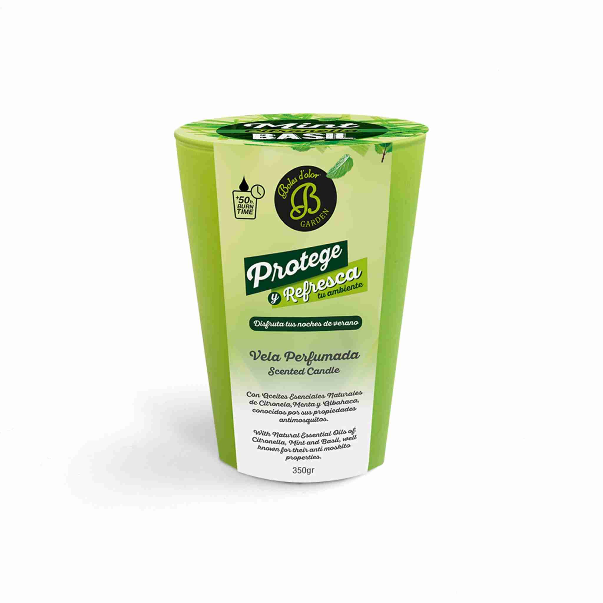 Vela 350 gr Mint Citronella & Basil Vela anti-mosquitos