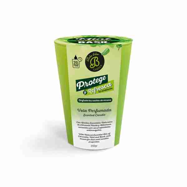 Vela 350 gr Mint Citronella & Basil Vela anti-mosquitos
